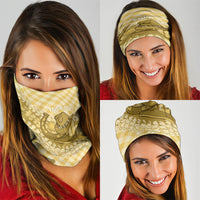 Melemele Hawaii Cowboy Palaka Motifs Personalised Neck Gaiter Paniolo Festival Puakenikeni Lei LT14 - Polynesian Pride