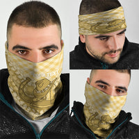 Melemele Hawaii Cowboy Palaka Motifs Personalised Neck Gaiter Paniolo Festival Puakenikeni Lei LT14 - Polynesian Pride