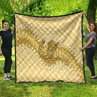 Melemele Hawaii Cowboy Palaka Motifs Personalised Quilt Paniolo Festival Puakenikeni Lei LT14 - Polynesian Pride