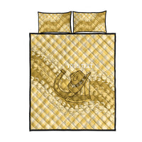 Melemele Hawaii Cowboy Palaka Motifs Personalised Quilt Bed Set Paniolo Festival Puakenikeni Lei LT14 - Polynesian Pride