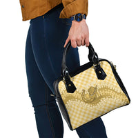 Melemele Hawaii Cowboy Palaka Motifs Personalised Shoulder Handbag Paniolo Festival Puakenikeni Lei LT14 - Polynesian Pride