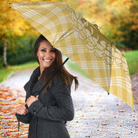 Melemele Hawaii Cowboy Palaka Motifs Personalised Umbrella Paniolo Festival Puakenikeni Lei LT14 - Polynesian Pride