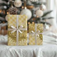 Melemele Hawaii Cowboy Palaka Motifs Personalised Wrapping Paper Paniolo Festival Puakenikeni Lei LT14 - Polynesian Pride