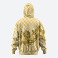 Melemele Hawaii Cowboy Palaka Motifs Personalised Zip Hoodie Paniolo Festival Puakenikeni Lei LT14 - Polynesian Pride