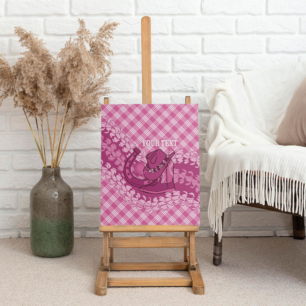 Alaka Hawaii Cowboy Palaka Motifs Personalised Canvas Wall Art Paniolo Festival Puakenikeni Lei LT14 - Polynesian Pride