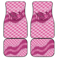 Alaka Hawaii Cowboy Palaka Motifs Personalised Car Mats Paniolo Festival Puakenikeni Lei LT14 - Polynesian Pride