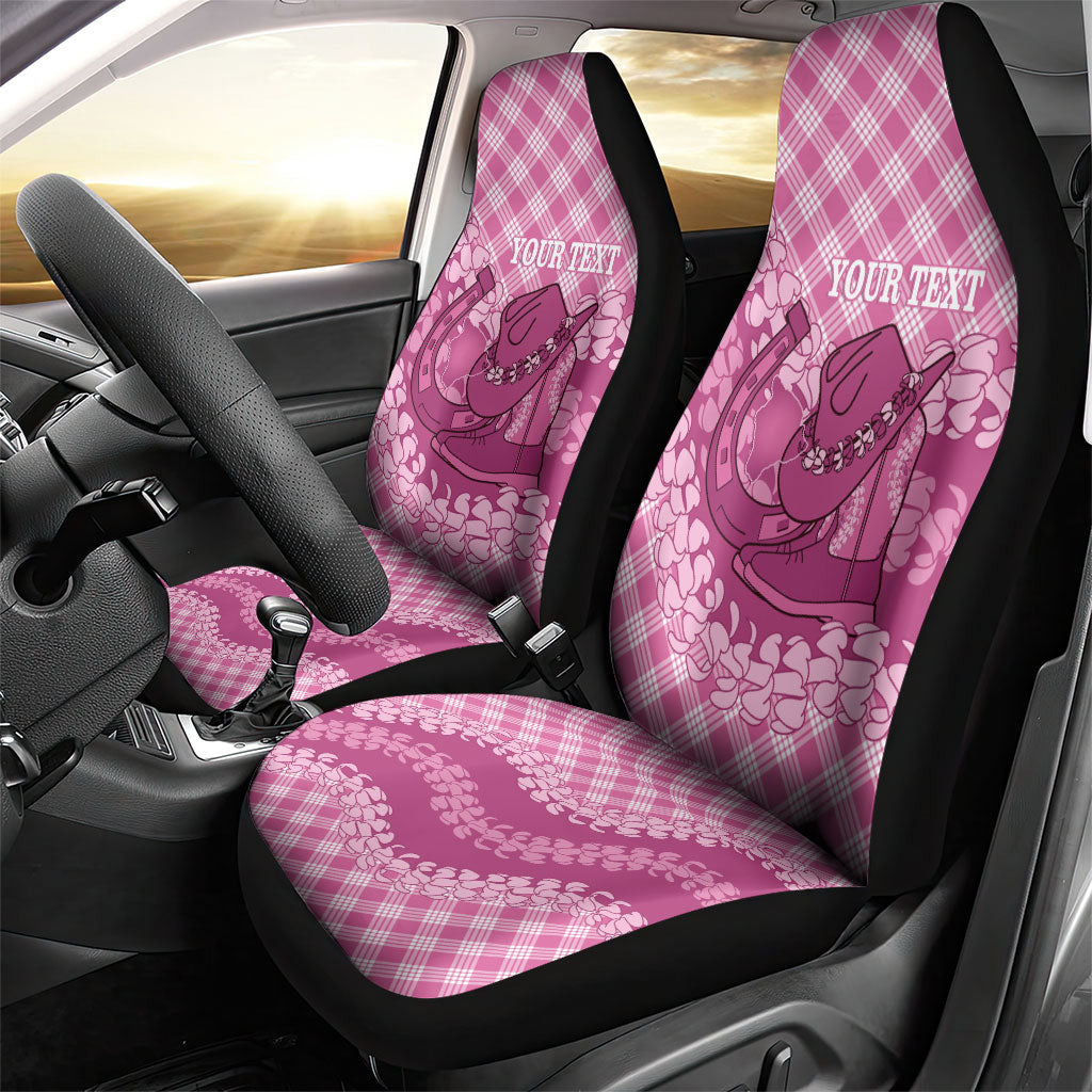 Alaka Hawaii Cowboy Palaka Motifs Personalised Car Seat Cover Paniolo Festival Puakenikeni Lei LT14 - Polynesian Pride