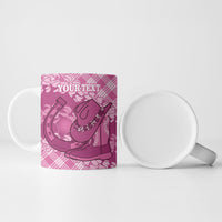Alaka Hawaii Cowboy Palaka Motifs Personalised Ceramic Mug Paniolo Festival Puakenikeni Lei LT14 - Polynesian Pride