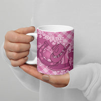 Alaka Hawaii Cowboy Palaka Motifs Personalised Ceramic Mug Paniolo Festival Puakenikeni Lei LT14 - Polynesian Pride