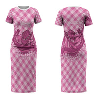 Alaka Hawaii Cowboy Palaka Motifs Personalised Couples Matching Short Sleeve Bodycon Dress and Hawaiian Shirt Paniolo Festival Puakenikeni Lei LT14 - Polynesian Pride