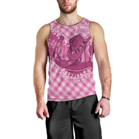 Alaka Hawaii Cowboy Palaka Motifs Personalised Men Tank Top Paniolo Festival Puakenikeni Lei LT14 - Polynesian Pride