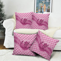 Alaka Hawaii Cowboy Palaka Motifs Personalised Pillow Cover Paniolo Festival Puakenikeni Lei LT14 - Polynesian Pride