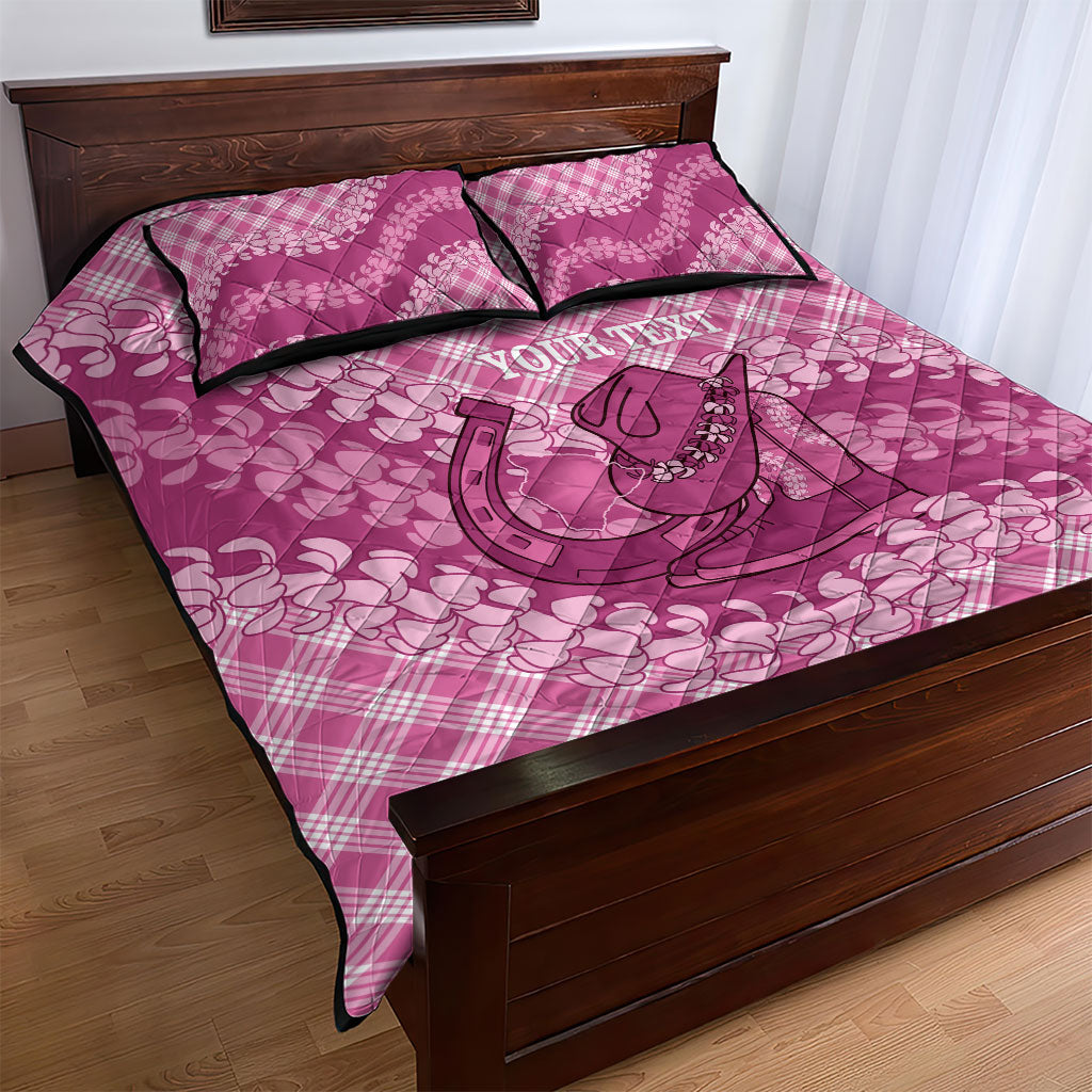 Alaka Hawaii Cowboy Palaka Motifs Personalised Quilt Bed Set Paniolo Festival Puakenikeni Lei LT14 - Polynesian Pride