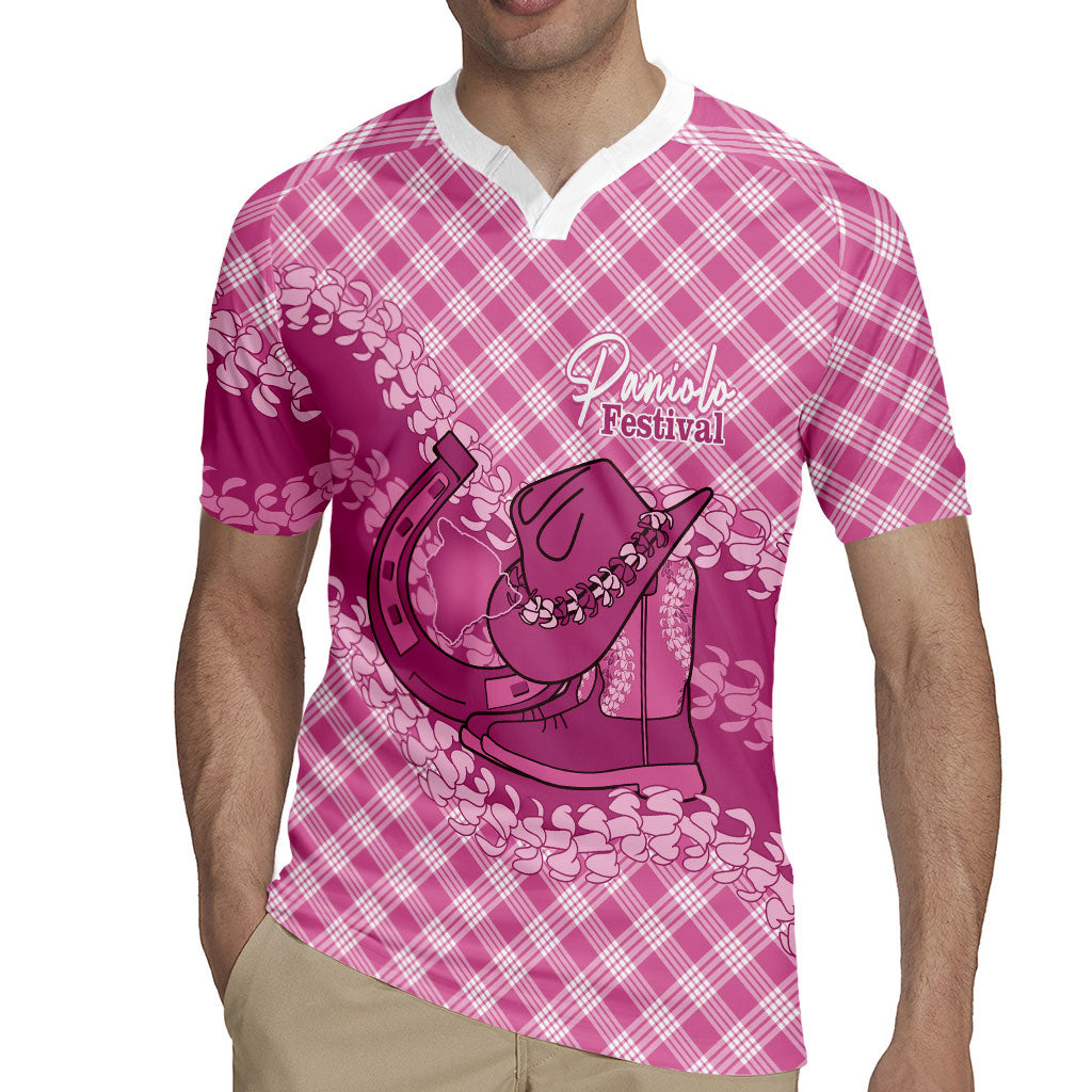 Alaka Hawaii Cowboy Palaka Motifs Personalised Rugby Jersey Paniolo Festival Puakenikeni Lei LT14 - Polynesian Pride
