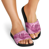 Alaka Hawaii Cowboy Palaka Motifs Personalised Slide Sandals Paniolo Festival Puakenikeni Lei LT14 - Polynesian Pride