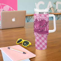 Alaka Hawaii Cowboy Palaka Motifs Personalised Tumbler With Handle Paniolo Festival Puakenikeni Lei LT14 - Polynesian Pride