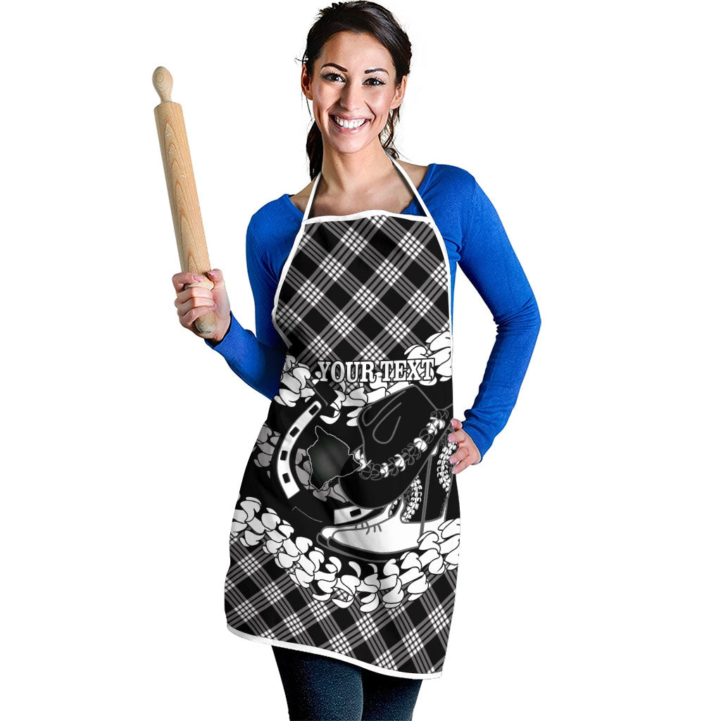 Eleele Hawaii Cowboy Palaka Motifs Personalised Apron Paniolo Festival Puakenikeni Lei LT14 - Polynesian Pride