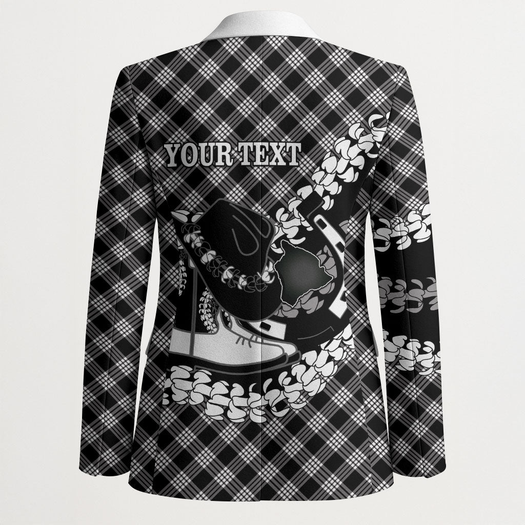 Eleele Hawaii Cowboy Palaka Motifs Personalised Blazer Paniolo Festival Puakenikeni Lei LT14 - Polynesian Pride