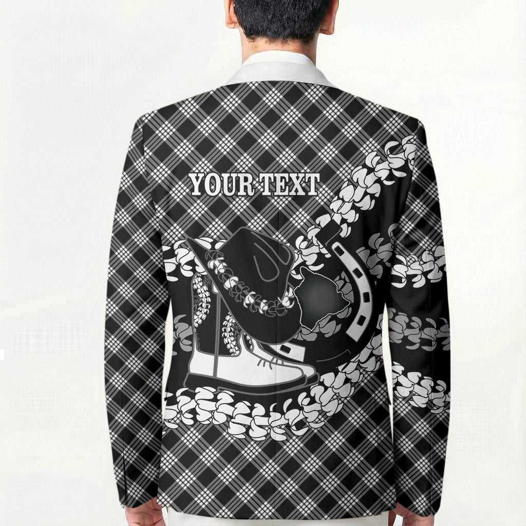 Eleele Hawaii Cowboy Palaka Motifs Personalised Blazer Paniolo Festival Puakenikeni Lei LT14 - Polynesian Pride