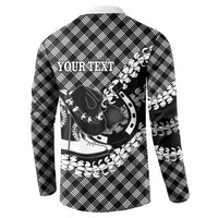 Eleele Hawaii Cowboy Palaka Motifs Personalised Button Sweatshirt Paniolo Festival Puakenikeni Lei LT14 - Polynesian Pride