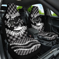 Eleele Hawaii Cowboy Palaka Motifs Personalised Car Seat Cover Paniolo Festival Puakenikeni Lei LT14 One Size Black - Polynesian Pride