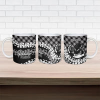 Eleele Hawaii Cowboy Palaka Motifs Personalised Ceramic Mug Paniolo Festival Puakenikeni Lei LT14 - Polynesian Pride