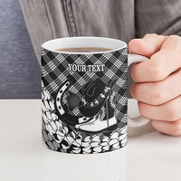 Eleele Hawaii Cowboy Palaka Motifs Personalised Ceramic Mug Paniolo Festival Puakenikeni Lei LT14 - Polynesian Pride