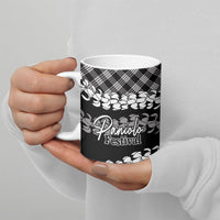 Eleele Hawaii Cowboy Palaka Motifs Personalised Ceramic Mug Paniolo Festival Puakenikeni Lei LT14 - Polynesian Pride