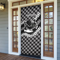 Eleele Hawaii Cowboy Palaka Motifs Personalised Door Cover Paniolo Festival Puakenikeni Lei LT14 - Polynesian Pride