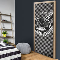 Eleele Hawaii Cowboy Palaka Motifs Personalised Door Cover Paniolo Festival Puakenikeni Lei LT14 - Polynesian Pride
