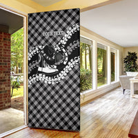 Eleele Hawaii Cowboy Palaka Motifs Personalised Door Cover Paniolo Festival Puakenikeni Lei LT14 - Polynesian Pride