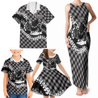 Eleele Hawaii Cowboy Palaka Motifs Personalised Family Matching Tank Maxi Dress and Hawaiian Shirt Paniolo Festival Puakenikeni Lei LT14 - Polynesian Pride