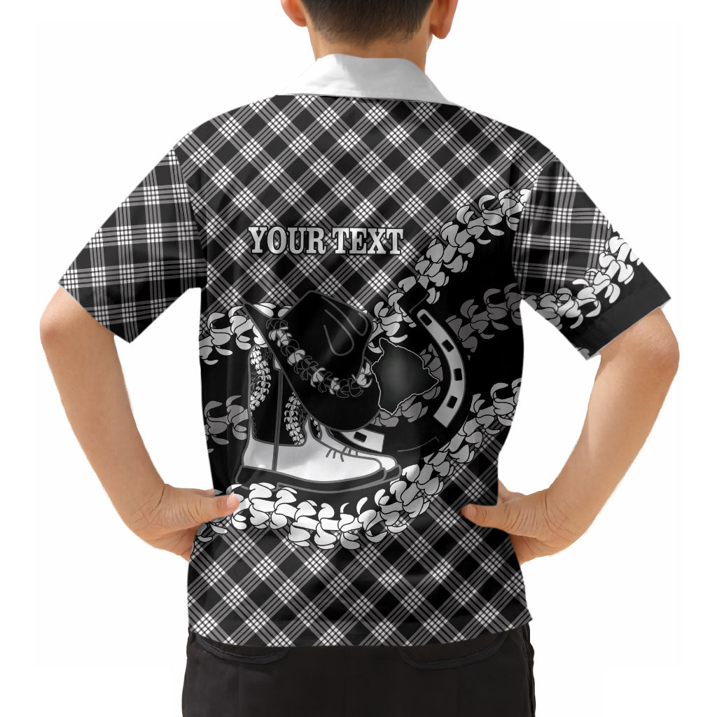 Eleele Hawaii Cowboy Palaka Motifs Personalised Hawaiian Shirt Paniolo Festival Puakenikeni Lei LT14 - Polynesian Pride