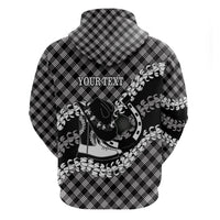 Eleele Hawaii Cowboy Palaka Motifs Personalised Hoodie Paniolo Festival Puakenikeni Lei LT14 - Polynesian Pride