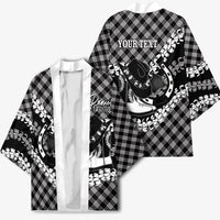 Eleele Hawaii Cowboy Palaka Motifs Personalised Kimono Paniolo Festival Puakenikeni Lei LT14 - Polynesian Pride