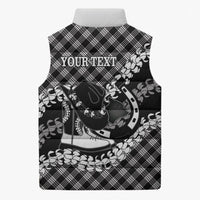 Eleele Hawaii Cowboy Palaka Motifs Personalised Sleeveless Puffer Jacket Paniolo Festival Puakenikeni Lei LT14 - Polynesian Pride