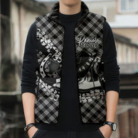 Eleele Hawaii Cowboy Palaka Motifs Personalised Sleeveless Puffer Jacket Paniolo Festival Puakenikeni Lei LT14 - Polynesian Pride