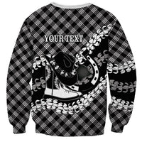 Eleele Hawaii Cowboy Palaka Motifs Personalised Sweatshirt Paniolo Festival Puakenikeni Lei LT14 - Polynesian Pride