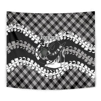 Eleele Hawaii Cowboy Palaka Motifs Personalised Tapestry Paniolo Festival Puakenikeni Lei LT14 - Polynesian Pride