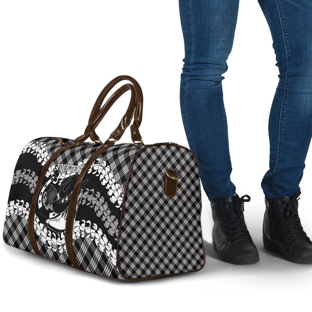Eleele Hawaii Cowboy Palaka Motifs Personalised Travel Bag Paniolo Festival Puakenikeni Lei LT14 - Polynesian Pride