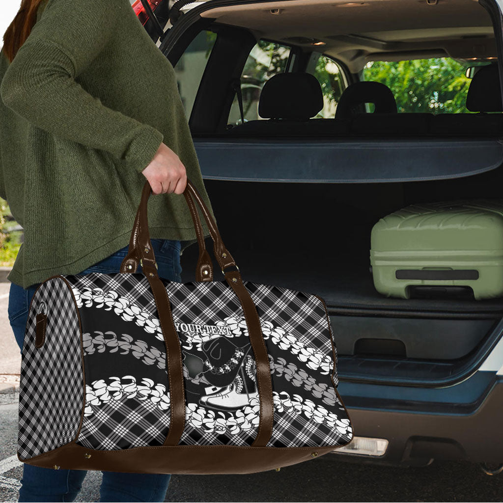 Eleele Hawaii Cowboy Palaka Motifs Personalised Travel Bag Paniolo Festival Puakenikeni Lei LT14 - Polynesian Pride