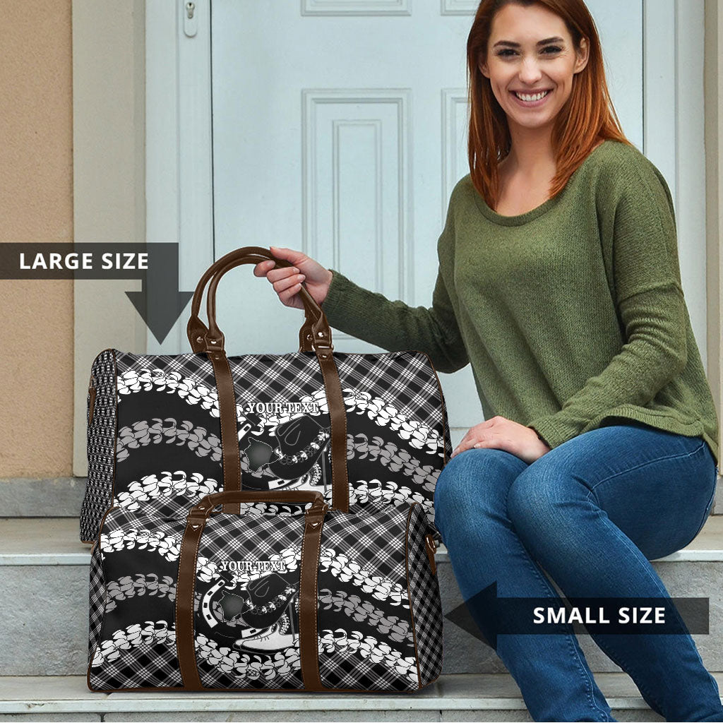 Eleele Hawaii Cowboy Palaka Motifs Personalised Travel Bag Paniolo Festival Puakenikeni Lei LT14 - Polynesian Pride