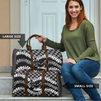 Eleele Hawaii Cowboy Palaka Motifs Personalised Travel Bag Paniolo Festival Puakenikeni Lei LT14 - Polynesian Pride