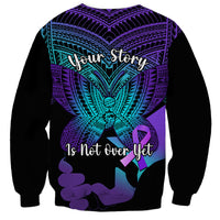 Suicide Awareness Your Story Is Not Over Yet Sweatshirt Polynesian Butterfly Tattoo LT14 - Polynesian Pride