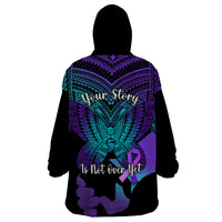 Suicide Awareness Your Story Is Not Over Yet Wearable Blanket Hoodie Polynesian Butterfly Tattoo LT14 - Polynesian Pride