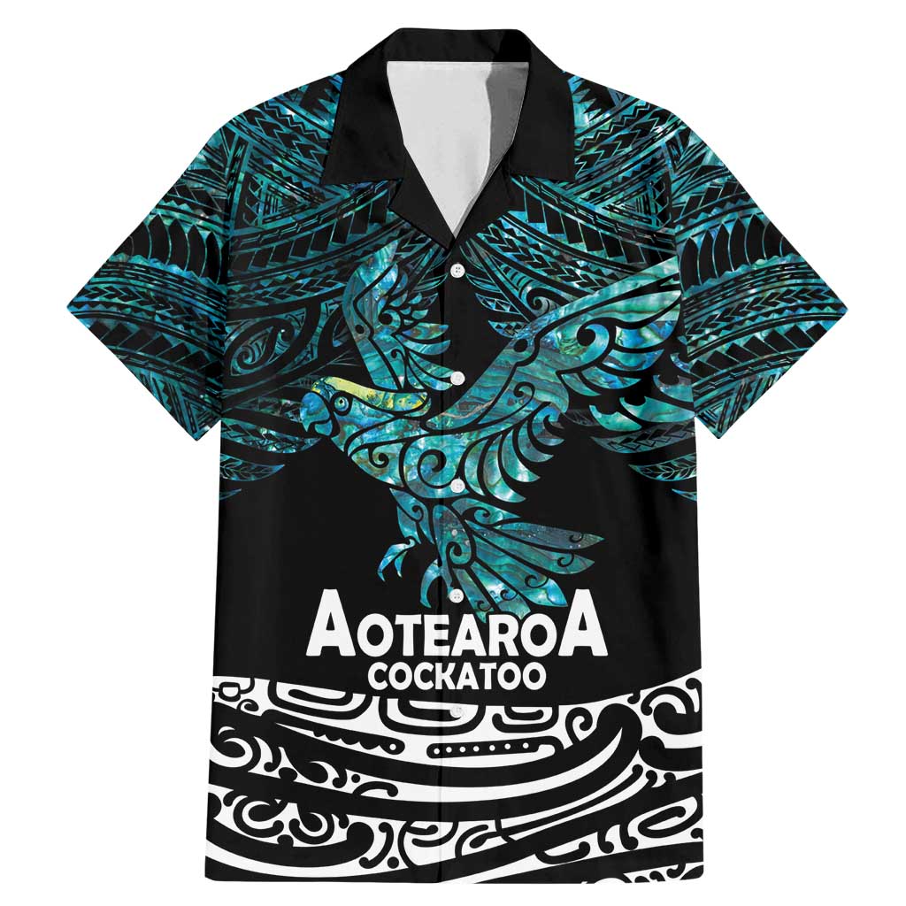 New Zealand Sulphur-crested Cockatoo Family Matching Mermaid Dress and Hawaiian Shirt Aotearoa Maori Mix Paua Shell