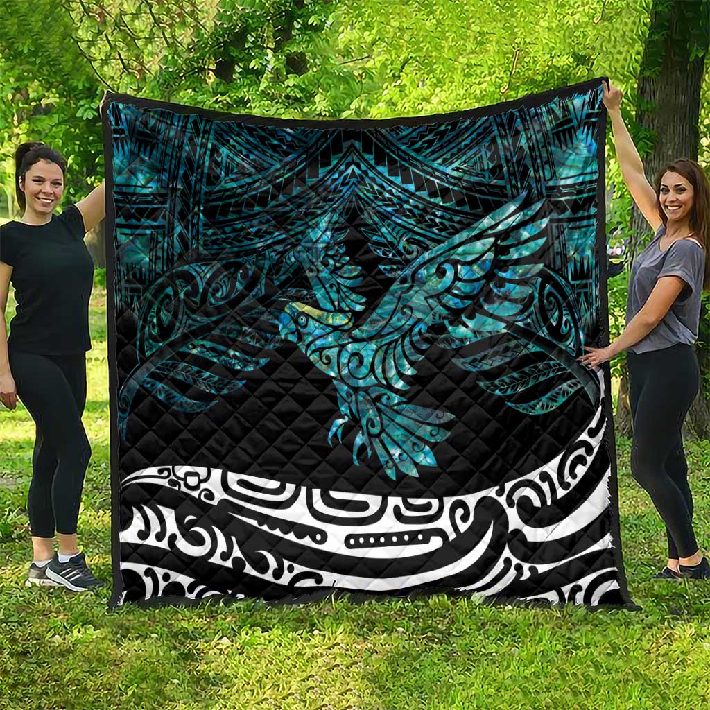 New Zealand Sulphur-crested Cockatoo Quilt Aotearoa Maori Mix Paua Shell LT14 - Polynesian Pride