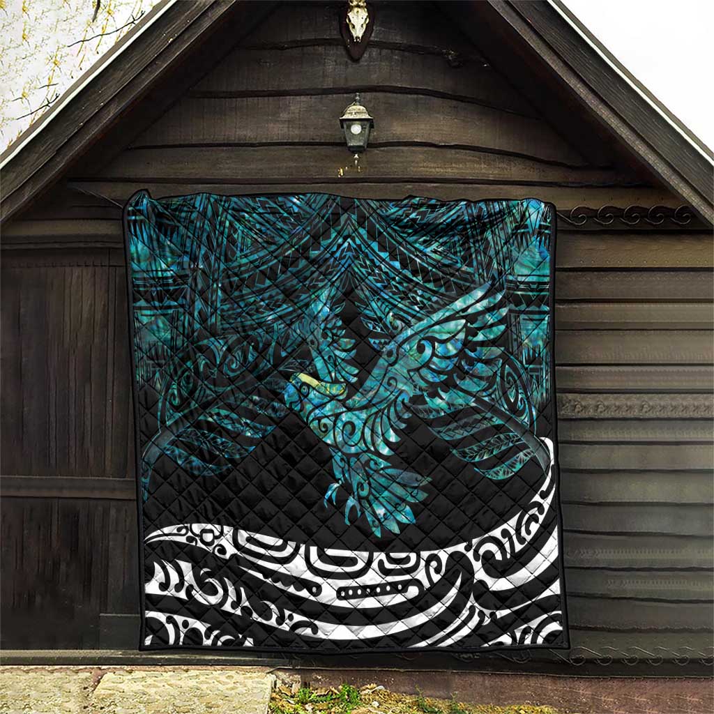 New Zealand Sulphur-crested Cockatoo Quilt Aotearoa Maori Mix Paua Shell LT14 - Polynesian Pride