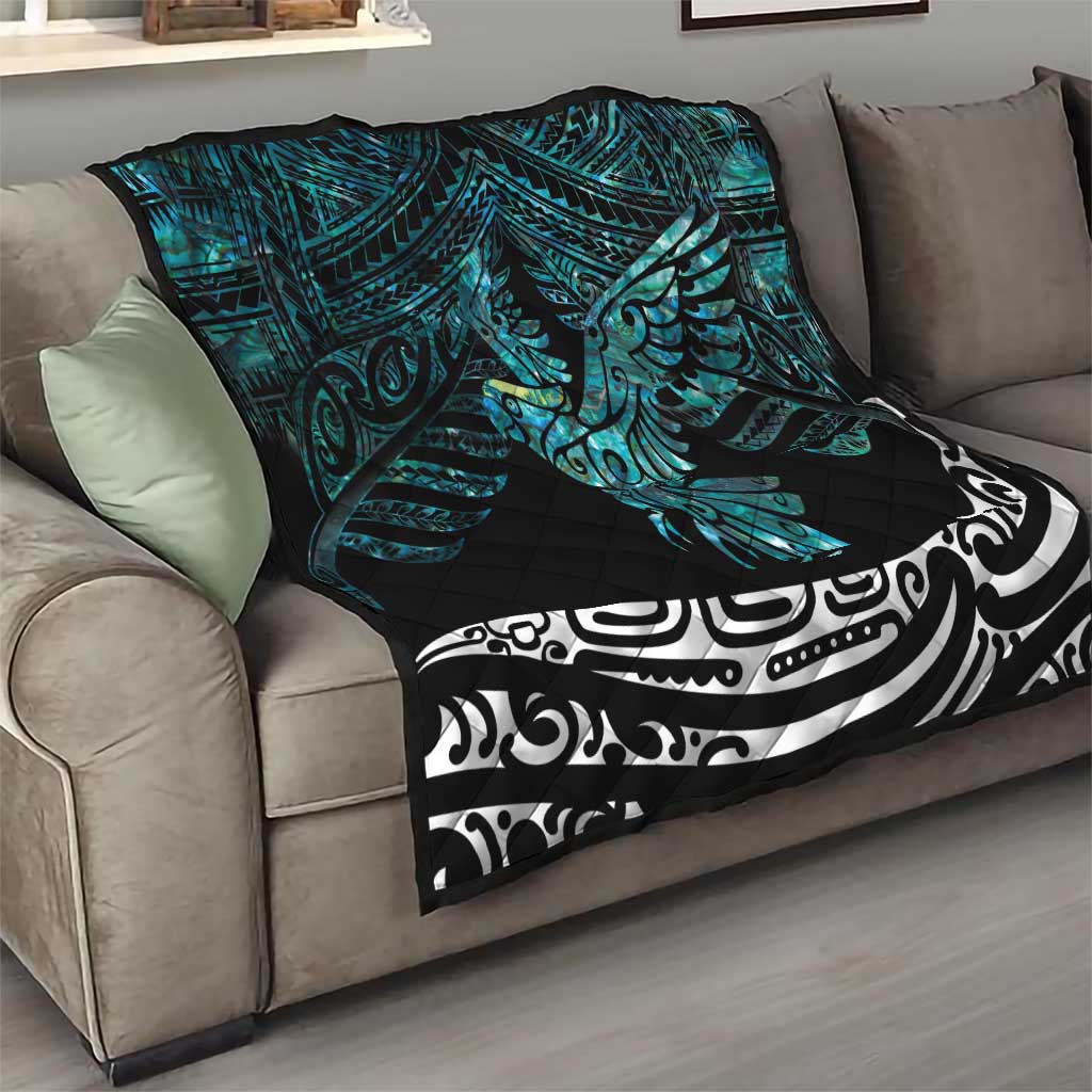 New Zealand Sulphur-crested Cockatoo Quilt Aotearoa Maori Mix Paua Shell LT14 - Polynesian Pride