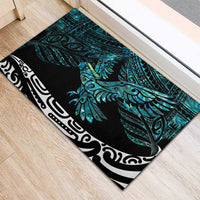 New Zealand Sulphur-crested Cockatoo Rubber Doormat Aotearoa Maori Mix Paua Shell LT14 - Polynesian Pride